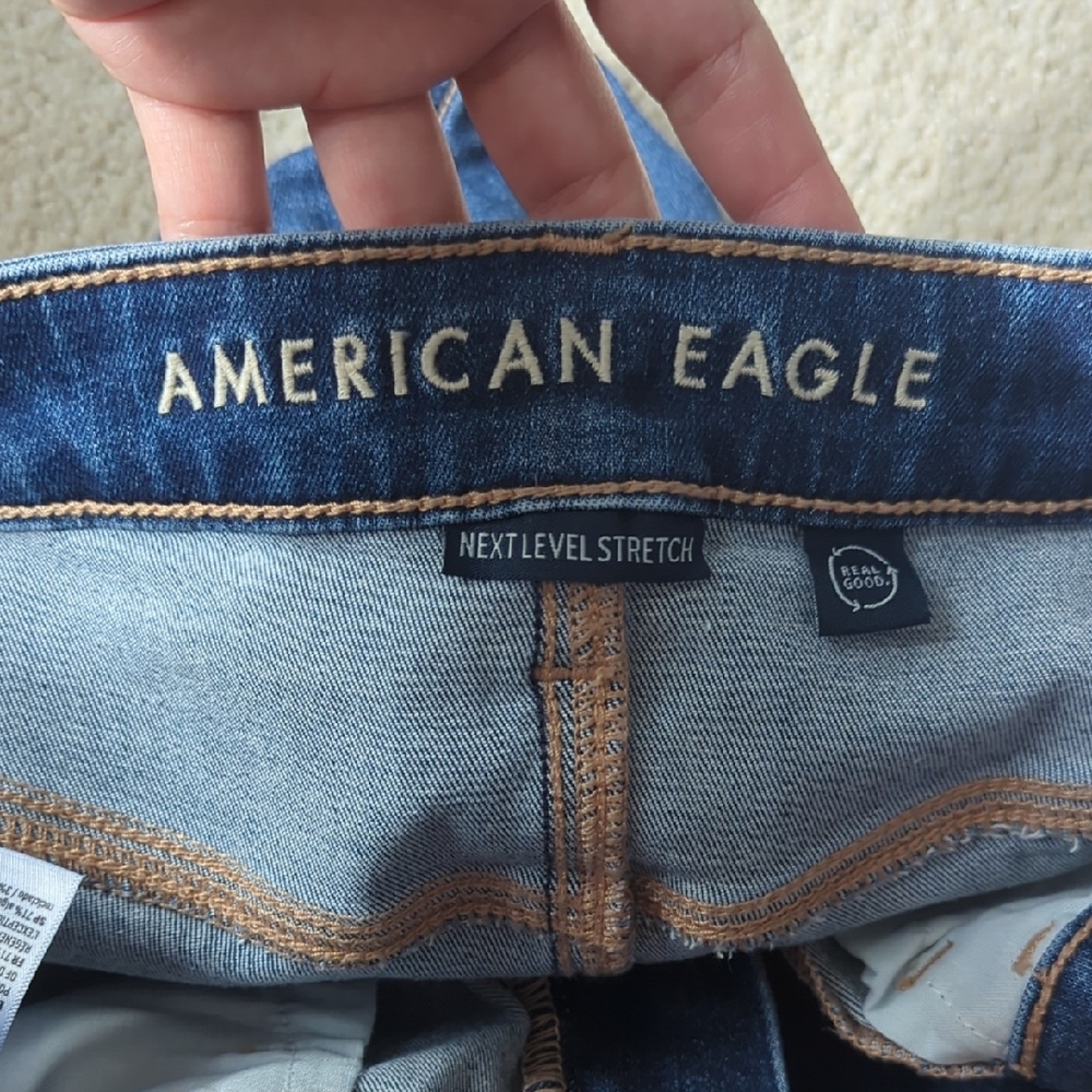 American Eagle Outfitters Dark Blue Skinny Jeans - Picture 3 of 9